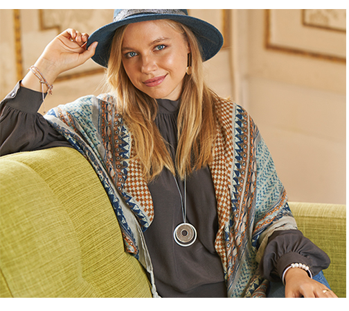 printed boho scarves for women