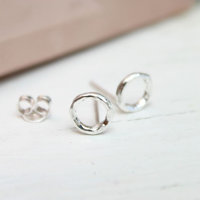 Sterling Silver Open Circle Post Earring