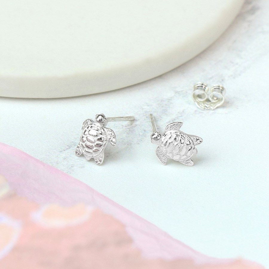 Details about   NEW Sterling Silver 925 Sea Turtle Stud Earrings