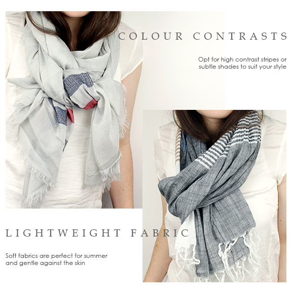 striped scarves from POM Boutique
