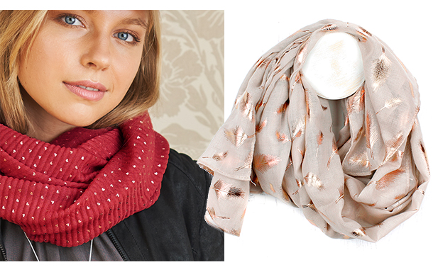 metallic print ladies scarves